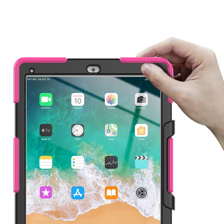 For iPad Pro 12.9 inch (2015) / (2017) Case PC + Silicone Tablet Kickstand Cover with PET Screen Protector