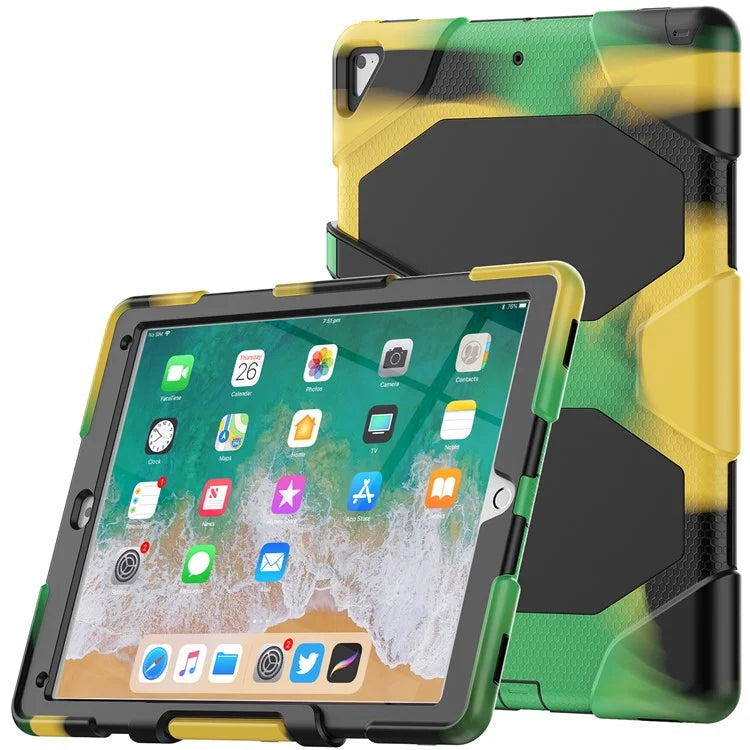 For iPad Pro 12.9 inch (2015) / (2017) Case PC + Silicone Tablet Kickstand Cover with PET Screen Protector