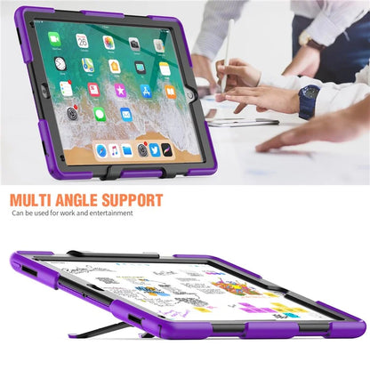For iPad Pro 12.9 inch (2015) / (2017) Case PC + Silicone Tablet Kickstand Cover with PET Screen Protector