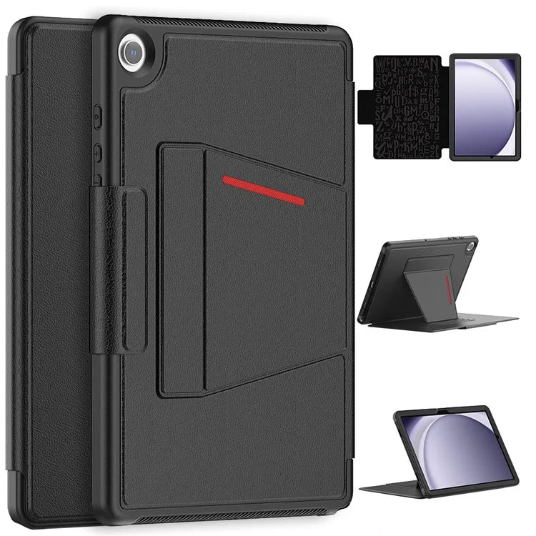 For Samsung Galaxy Tab A9+ SM-X210 / X216 / X218 Kickstand Case Card Slot Tablet Leather Cover