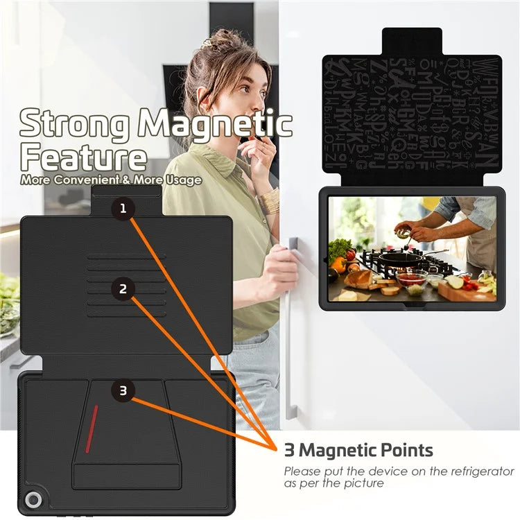 For Samsung Galaxy Tab A9+ SM-X210 / X216 / X218 Kickstand Case Card Slot Tablet Leather Cover