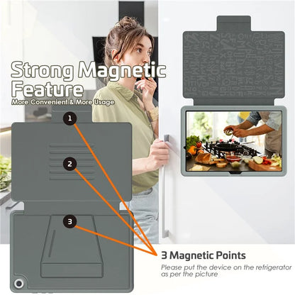 For Samsung Galaxy Tab A9+ SM-X210 / X216 / X218 Kickstand Case Card Slot Tablet Leather Cover