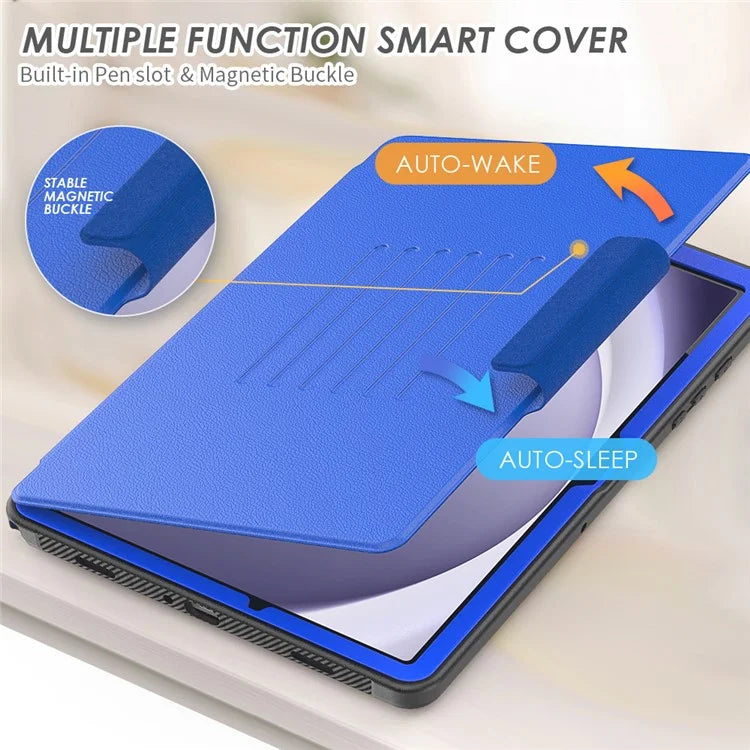 For Samsung Galaxy Tab A9+ SM-X210 / X216 / X218 Kickstand Case Card Slot Tablet Leather Cover