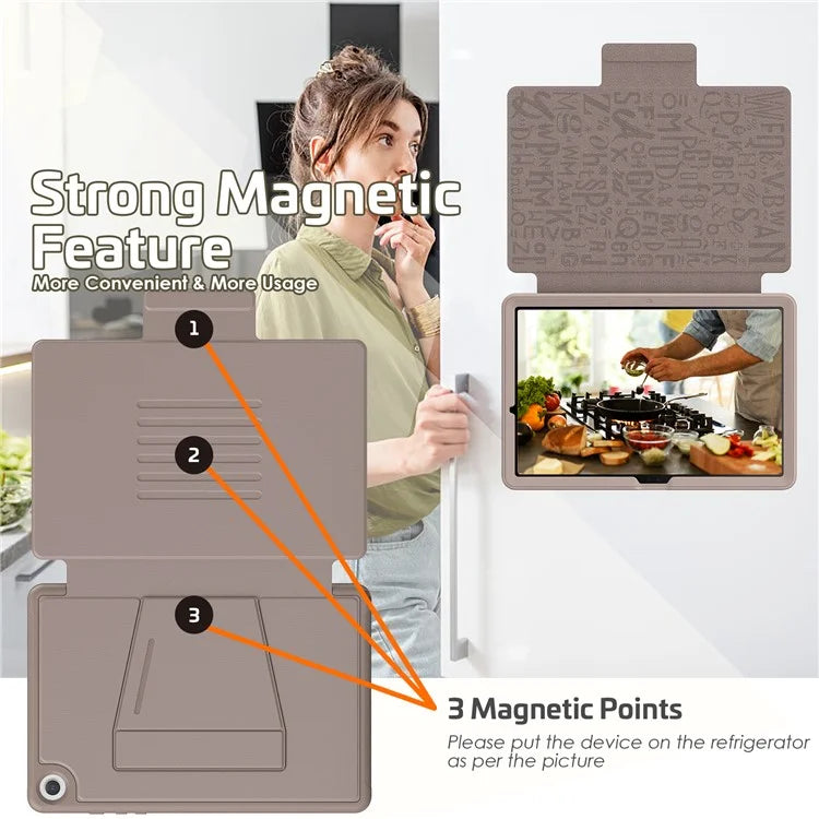 For Samsung Galaxy Tab A9+ SM-X210 / X216 / X218 Kickstand Case Card Slot Tablet Leather Cover