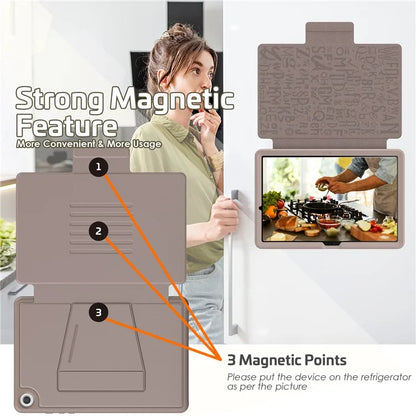 For Samsung Galaxy Tab A9+ SM-X210 / X216 / X218 Kickstand Case Card Slot Tablet Leather Cover