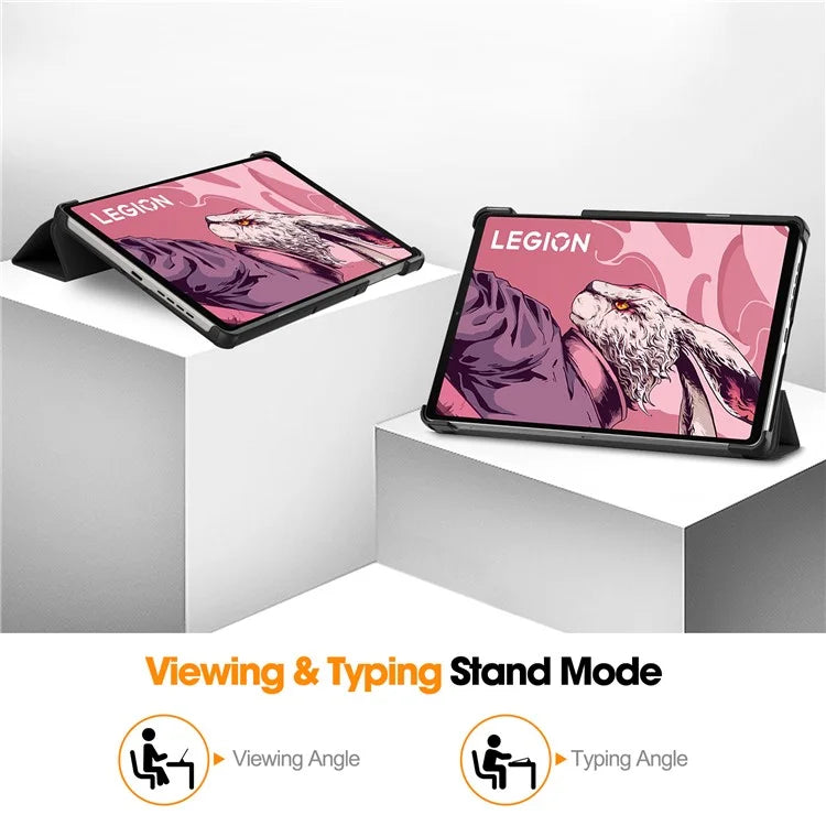For Lenovo Legion Y700 (2023) Tri-fold Stand Leather Case Tablet Cover