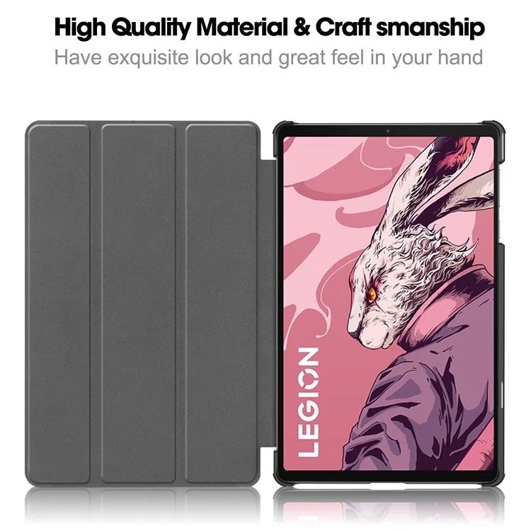 For Lenovo Legion Y700 (2023) Tri-fold Stand Leather Case Tablet Cover