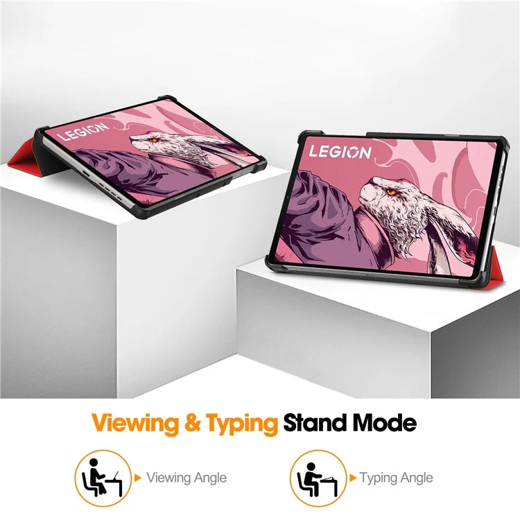 For Lenovo Legion Y700 (2023) Tri-fold Stand Leather Case Tablet Cover