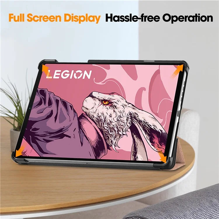 For Lenovo Legion Y700 (2023) Tri-fold Stand Leather Case Tablet Cover