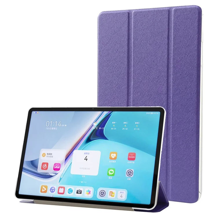 For Huawei MatePad Pro 11 (2024) Protective Case PU Leather+PC Tri-fold Stand Cover