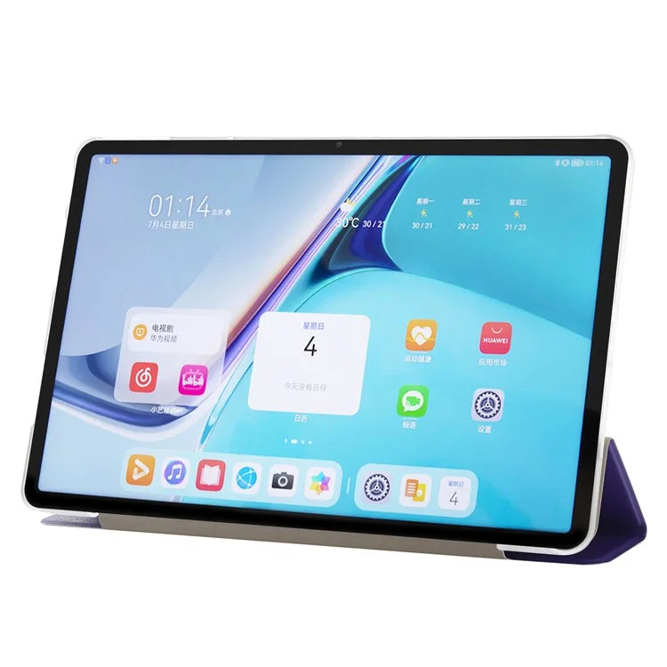For Huawei MatePad Pro 11 (2024) Protective Case PU Leather+PC Tri-fold Stand Cover