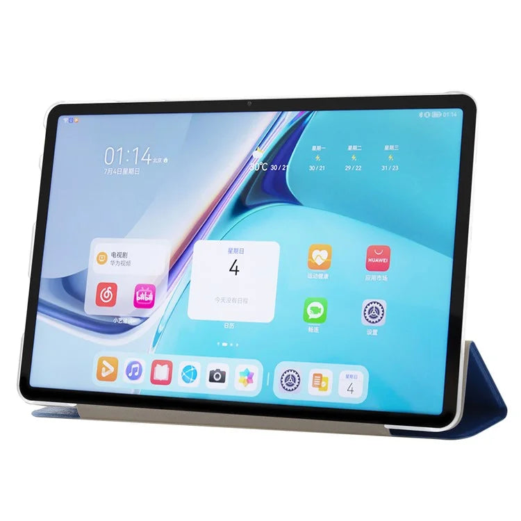 For Huawei MatePad Pro 11 (2024) Protective Case PU Leather+PC Tri-fold Stand Cover