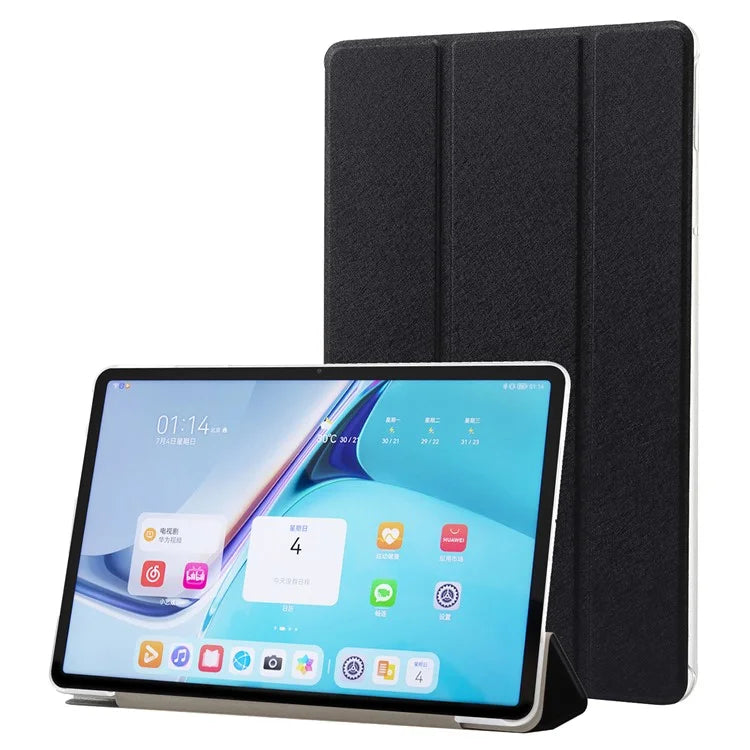 For Huawei MatePad Pro 11 (2024) Protective Case PU Leather+PC Tri-fold Stand Cover