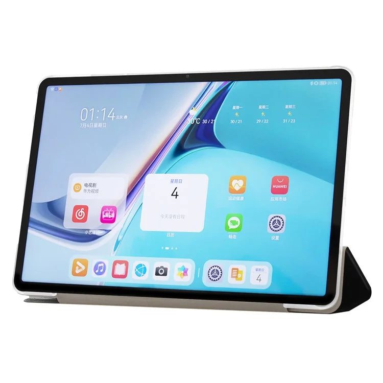 For Huawei MatePad Pro 11 (2024) Protective Case PU Leather+PC Tri-fold Stand Cover