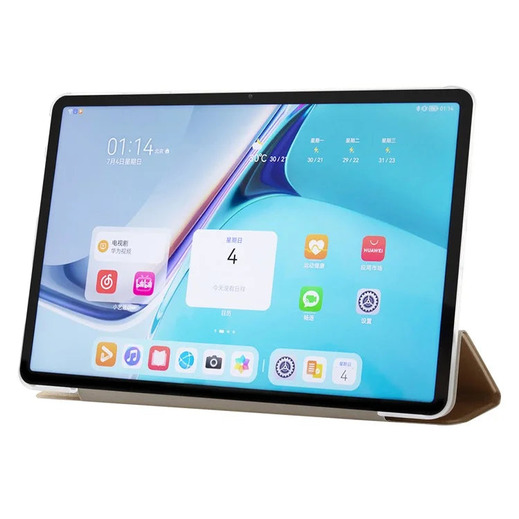 For Huawei MatePad Pro 11 (2024) Protective Case PU Leather+PC Tri-fold Stand Cover