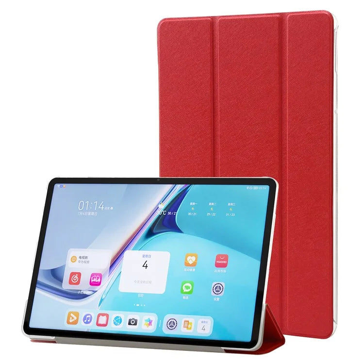 For Huawei MatePad Pro 11 (2024) Protective Case PU Leather+PC Tri-fold Stand Cover