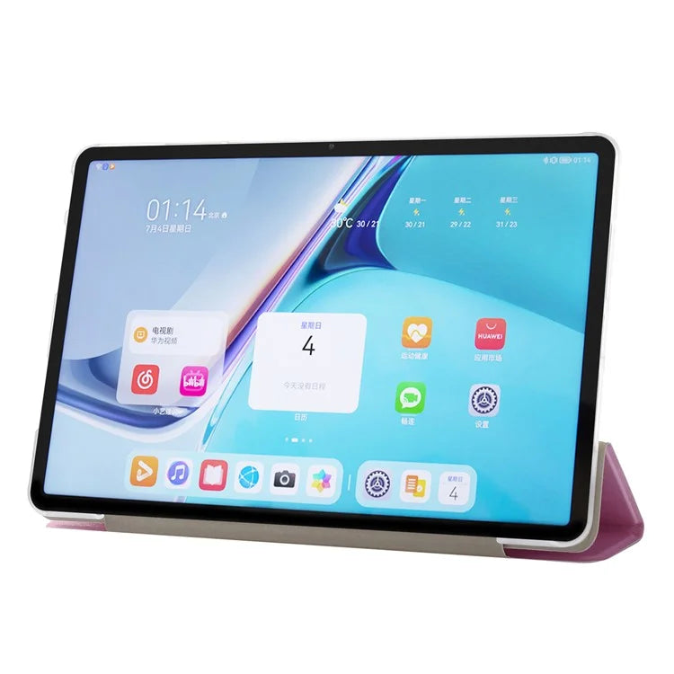 For Huawei MatePad Pro 11 (2024) Protective Case PU Leather+PC Tri-fold Stand Cover