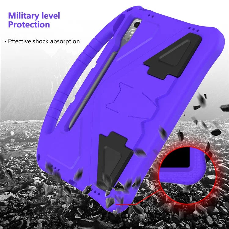 For Lenovo Tab P12 Protective Back Cover Handle Kickstand EVA Tablet Case