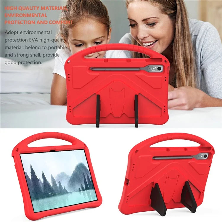 For Lenovo Tab P12 Protective Back Cover Handle Kickstand EVA Tablet Case