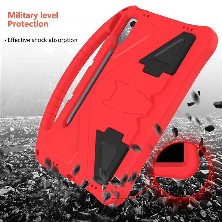 For Lenovo Tab P12 Protective Back Cover Handle Kickstand EVA Tablet Case