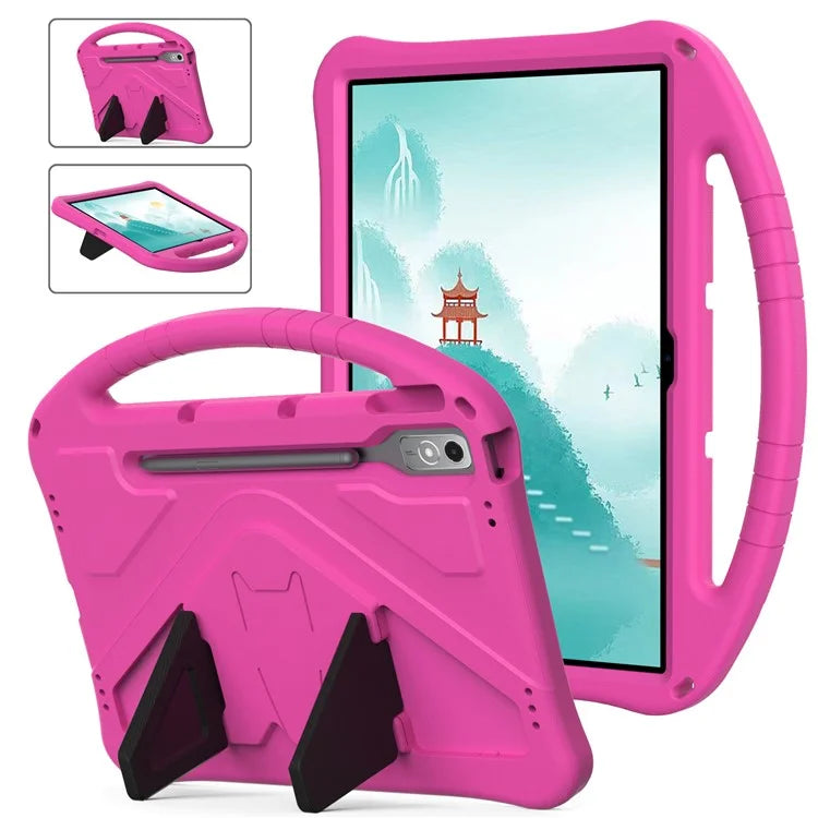 For Lenovo Tab P12 Protective Back Cover Handle Kickstand EVA Tablet Case