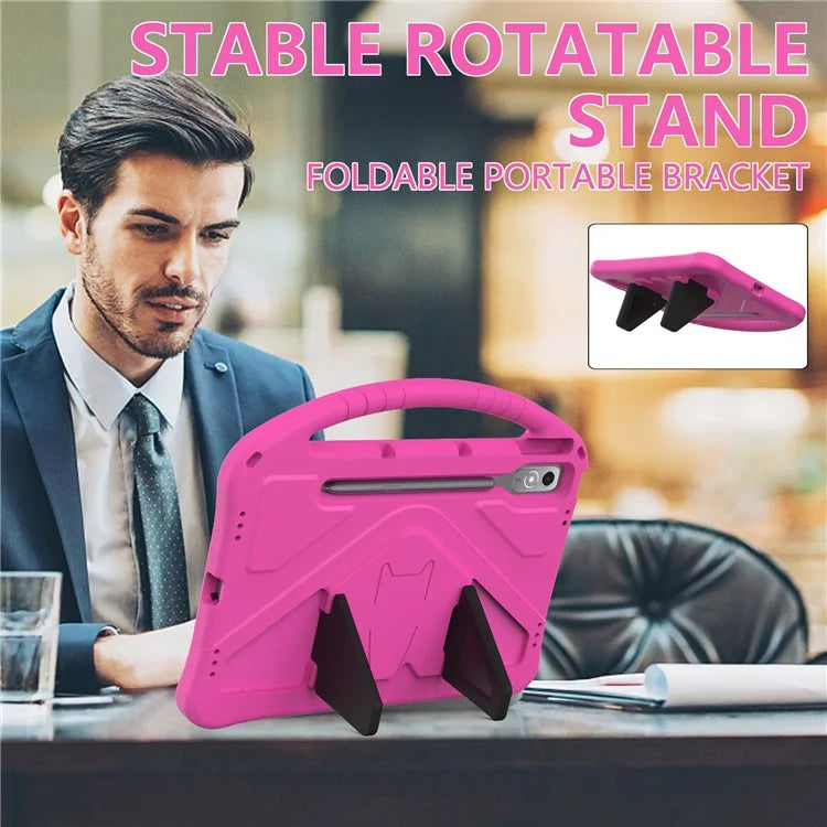 For Lenovo Tab P12 Protective Back Cover Handle Kickstand EVA Tablet Case