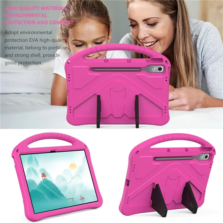 For Lenovo Tab P12 Protective Back Cover Handle Kickstand EVA Tablet Case
