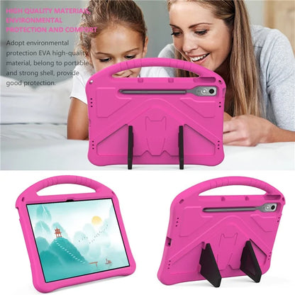For Lenovo Tab P12 Protective Back Cover Handle Kickstand EVA Tablet Case