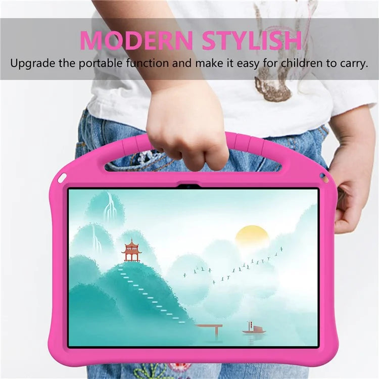 For Lenovo Tab P12 Protective Back Cover Handle Kickstand EVA Tablet Case