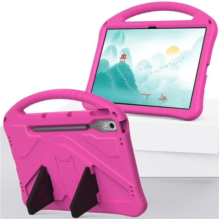 For Lenovo Tab P12 Protective Back Cover Handle Kickstand EVA Tablet Case
