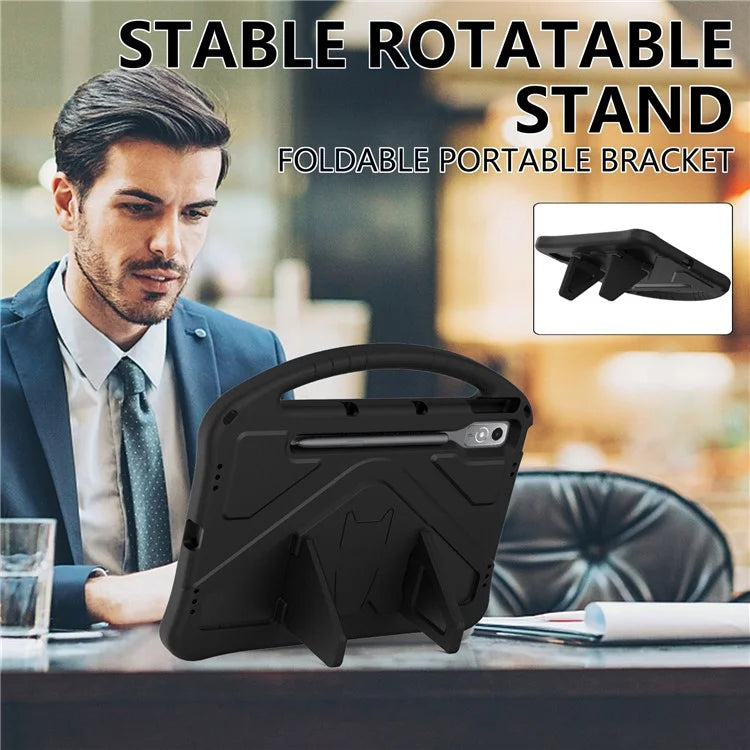 For Lenovo Tab P12 Protective Back Cover Handle Kickstand EVA Tablet Case
