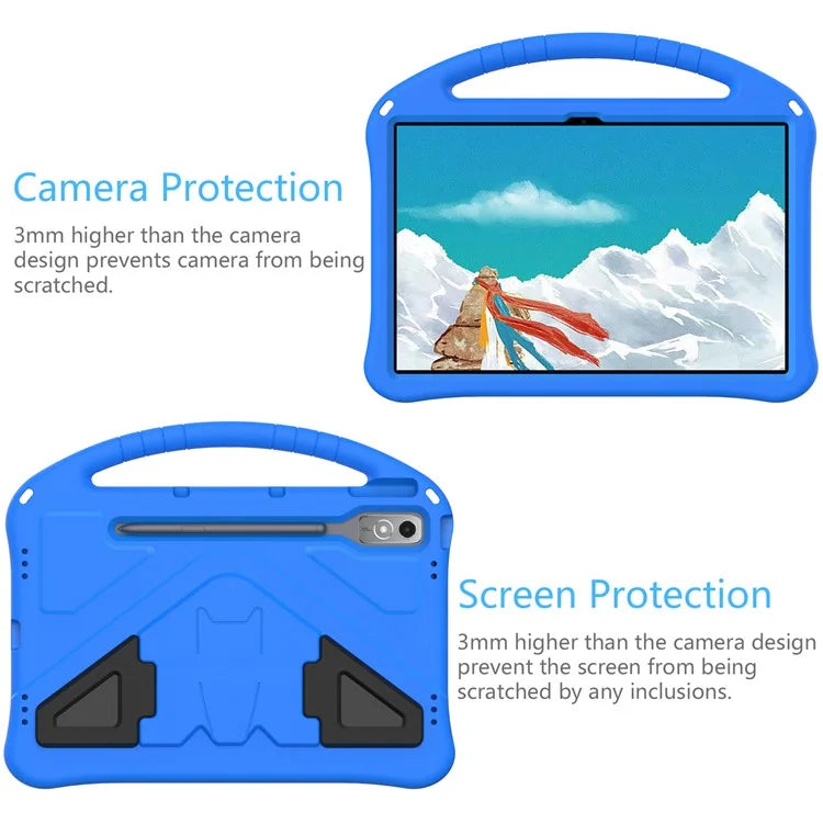 For Lenovo Tab P12 Protective Back Cover Handle Kickstand EVA Tablet Case