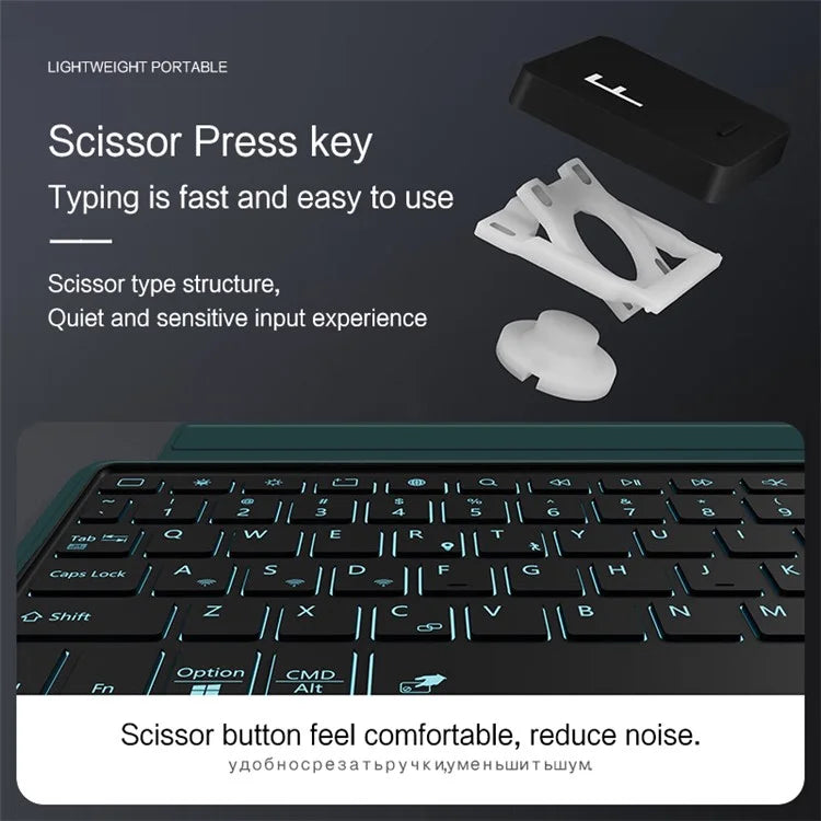 For Huawei MatePad Pro 11 (2024) Case with Keyboard Detachable Bluetooth Keyboard, Backlight