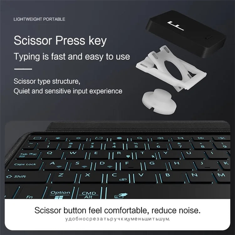 For Huawei MatePad Pro 11 (2024) Case with Keyboard Detachable Bluetooth Keyboard, Backlight