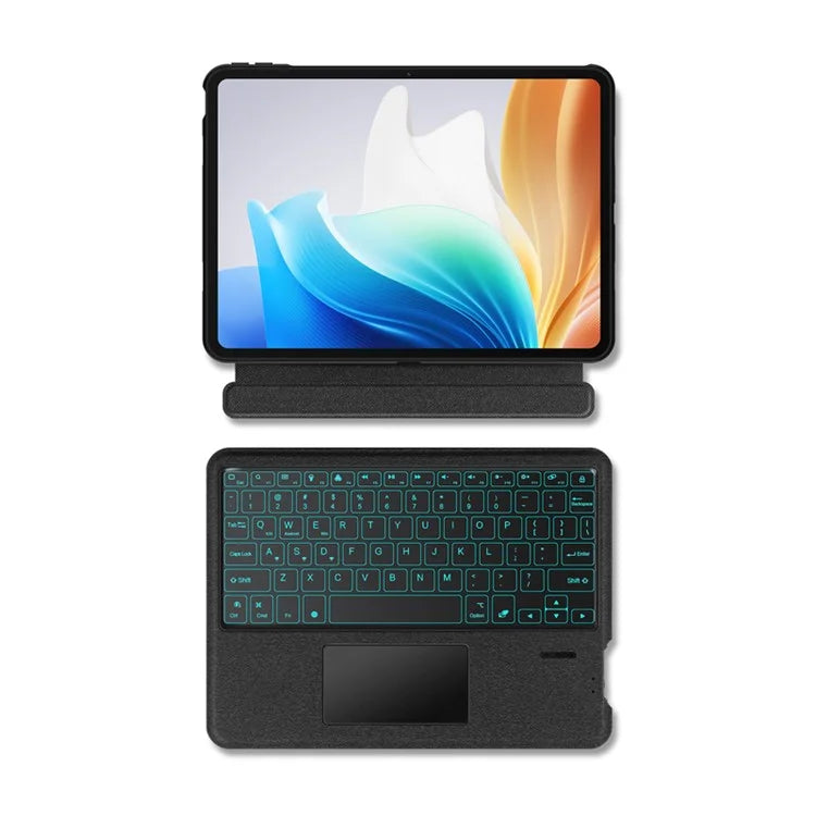 For Oppo Pad Air 2 Case Leather Tablet Case with Backlight Detachable Bluetooth Keyboard