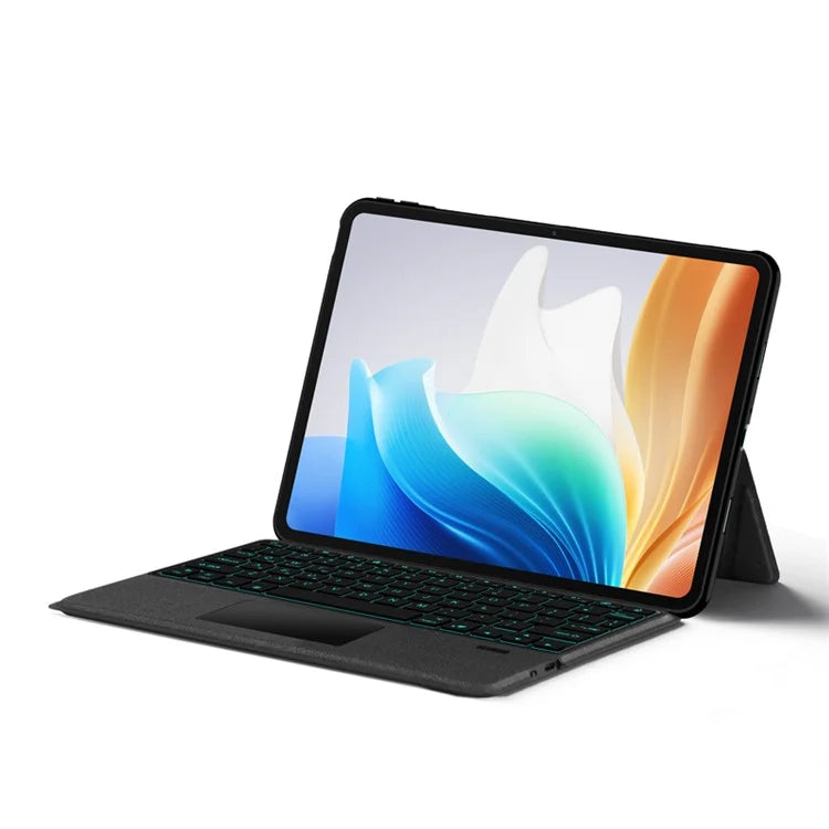 For Oppo Pad Air 2 Case Leather Tablet Case with Backlight Detachable Bluetooth Keyboard