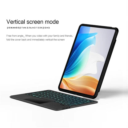For Oppo Pad Air 2 Case Leather Tablet Case with Backlight Detachable Bluetooth Keyboard