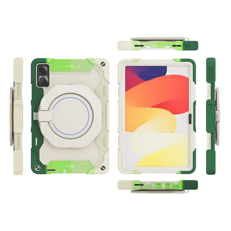 For Xiaomi Redmi Pad SE Tablet Case PC+Silicone Cover with Grip Kickstand