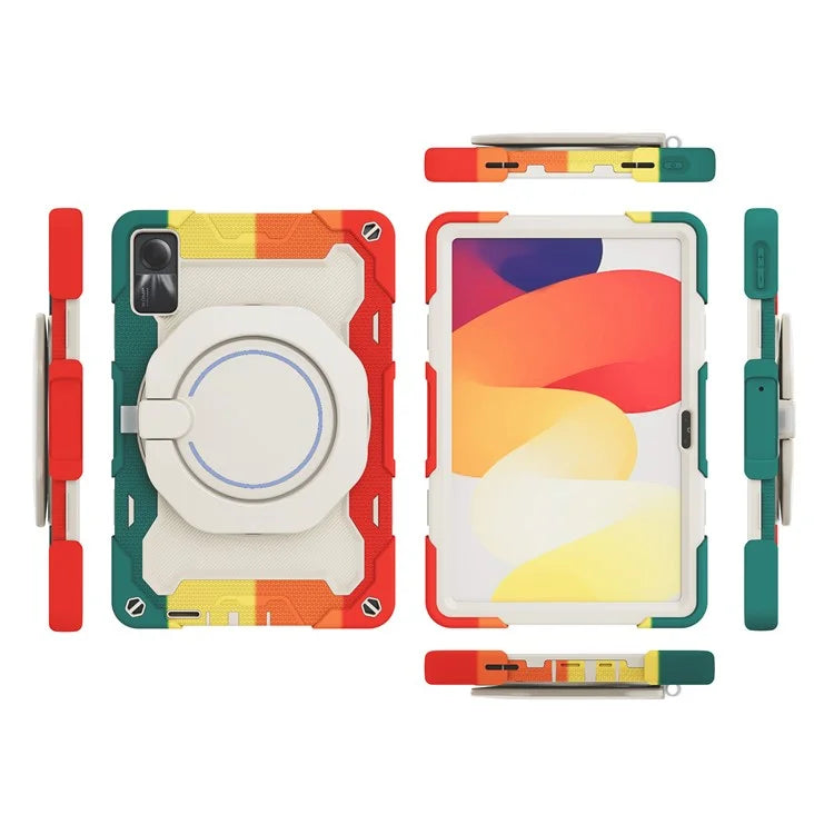 For Xiaomi Redmi Pad SE Tablet Case PC+Silicone Cover with Grip Kickstand