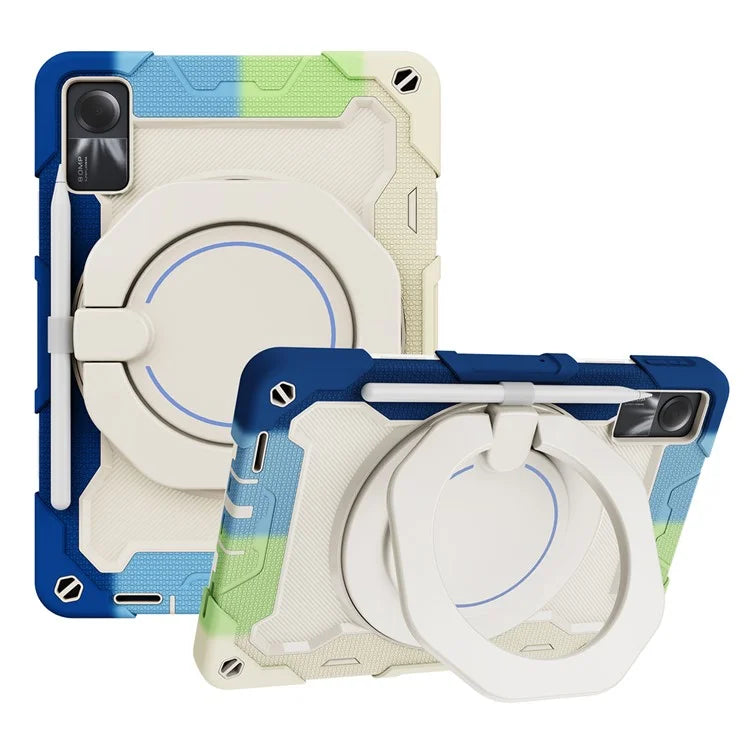 For Xiaomi Redmi Pad SE Tablet Case PC+Silicone Cover with Grip Kickstand
