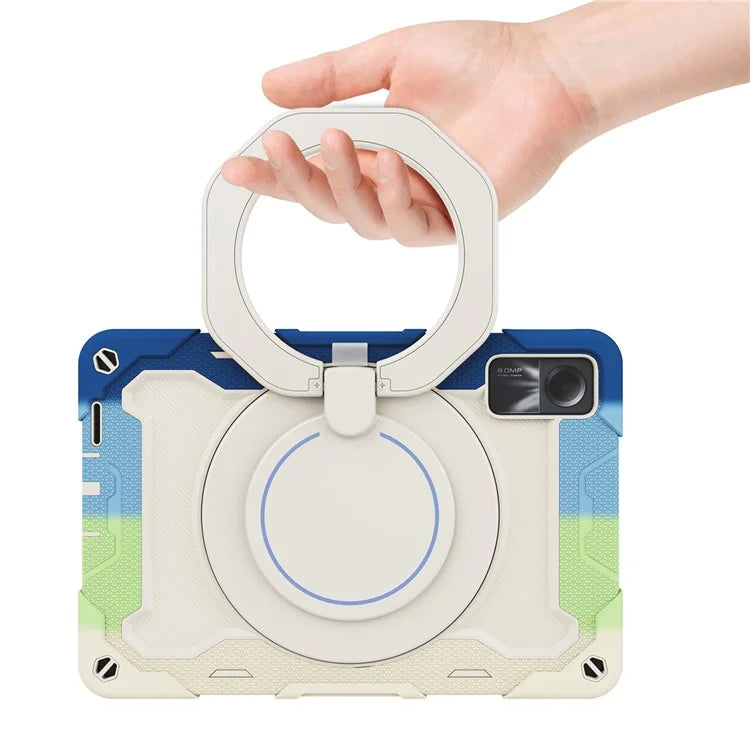 For Xiaomi Redmi Pad SE Tablet Case PC+Silicone Cover with Grip Kickstand