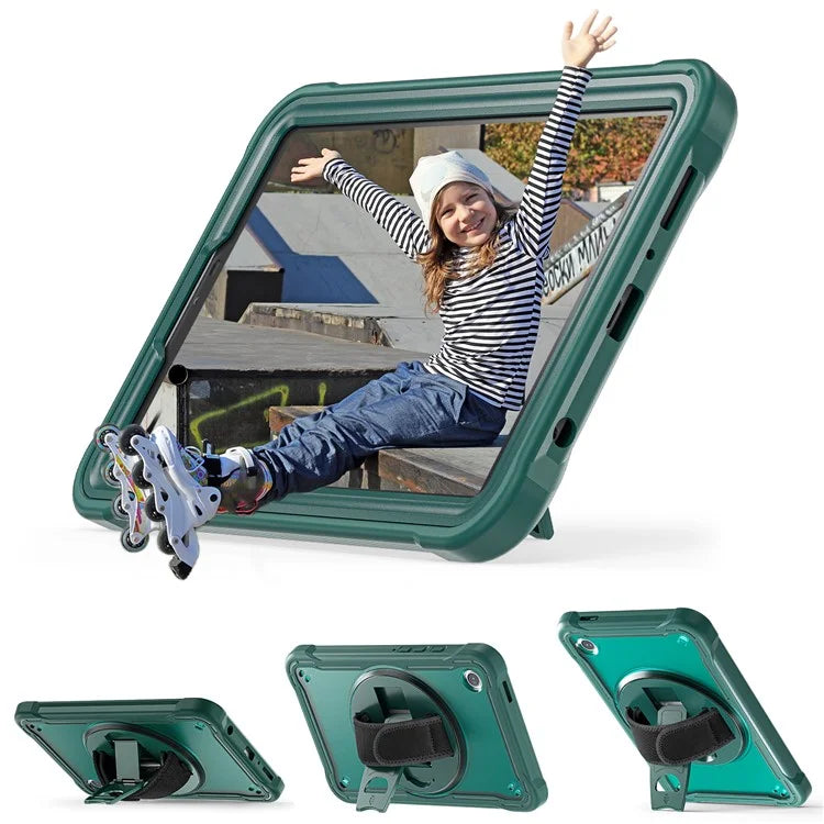 For Samsung Galaxy Tab A9 Tablet Case 360 Degree Rotary Kickstand Hand Strap Cover