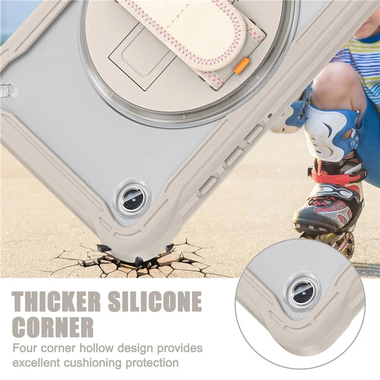 For Samsung Galaxy Tab A9 Tablet Case 360 Degree Rotary Kickstand Hand Strap Cover