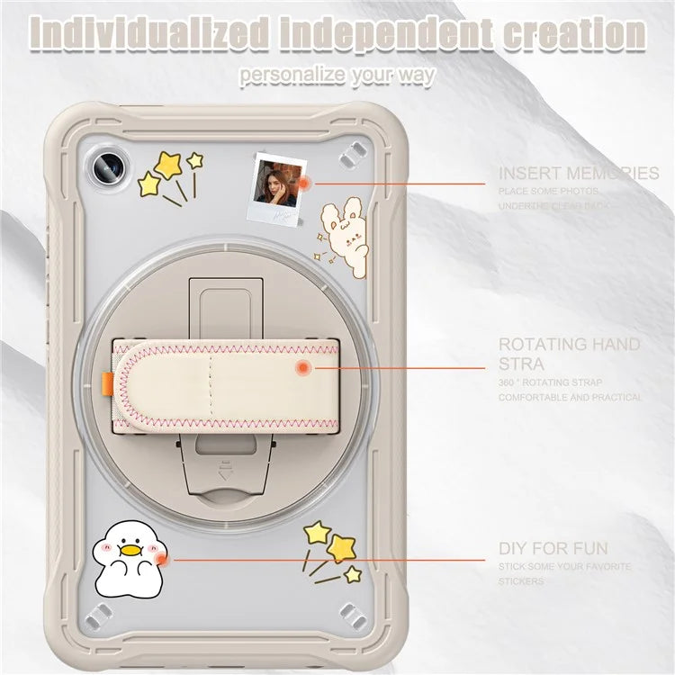 For Samsung Galaxy Tab A9 Tablet Case 360 Degree Rotary Kickstand Hand Strap Cover