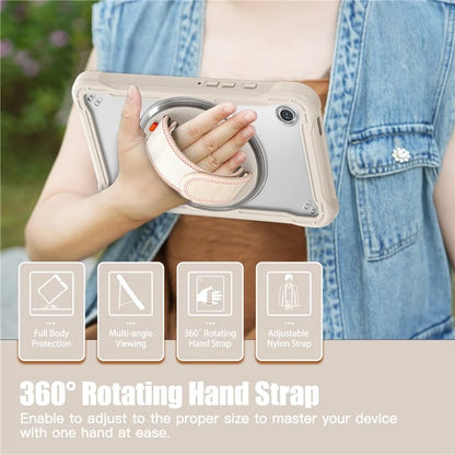 For Samsung Galaxy Tab A9 Tablet Case 360 Degree Rotary Kickstand Hand Strap Cover