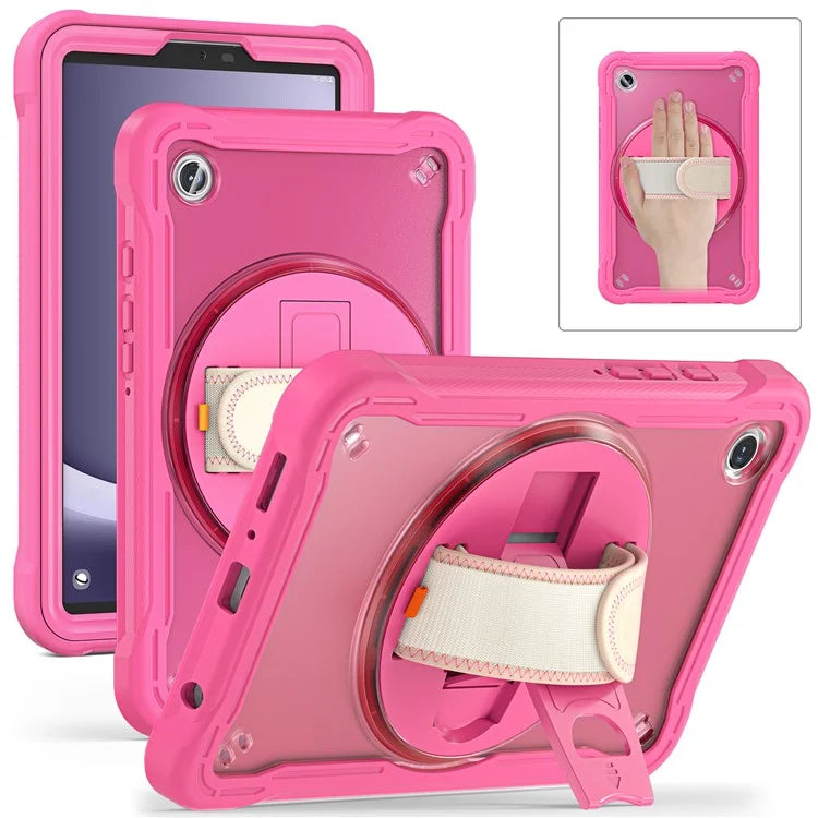 For Samsung Galaxy Tab A9 Tablet Case 360 Degree Rotary Kickstand Hand Strap Cover