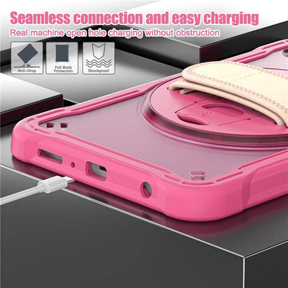 For Samsung Galaxy Tab A9 Tablet Case 360 Degree Rotary Kickstand Hand Strap Cover