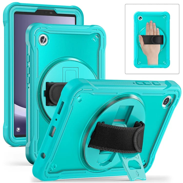 For Samsung Galaxy Tab A9 Tablet Case 360 Degree Rotary Kickstand Hand Strap Cover