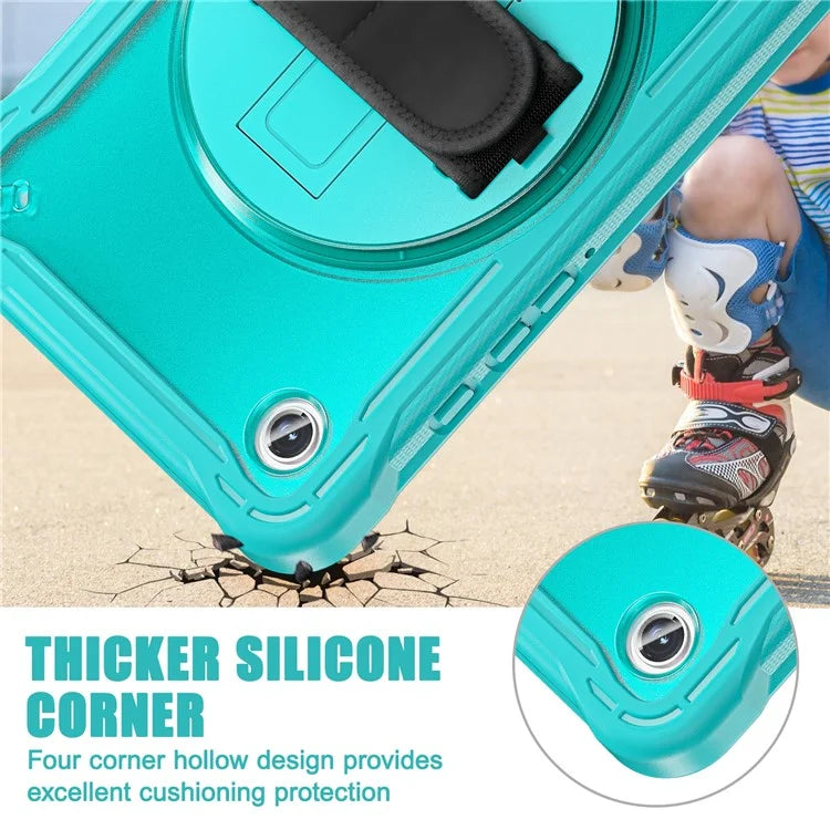 For Samsung Galaxy Tab A9 Tablet Case 360 Degree Rotary Kickstand Hand Strap Cover