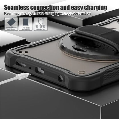 For Samsung Galaxy Tab A9 Tablet Case 360 Degree Rotary Kickstand Hand Strap Cover